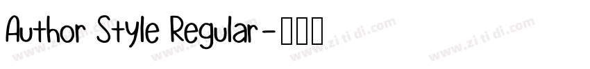 Author Style Regular字体转换 Author Style Regular字体转换